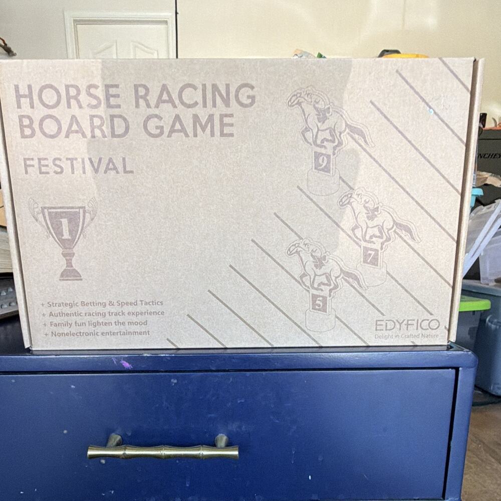 EDYFICO Festival Horse‎ Racing Board Game Complete Non-Electronic 2+ Players 14+